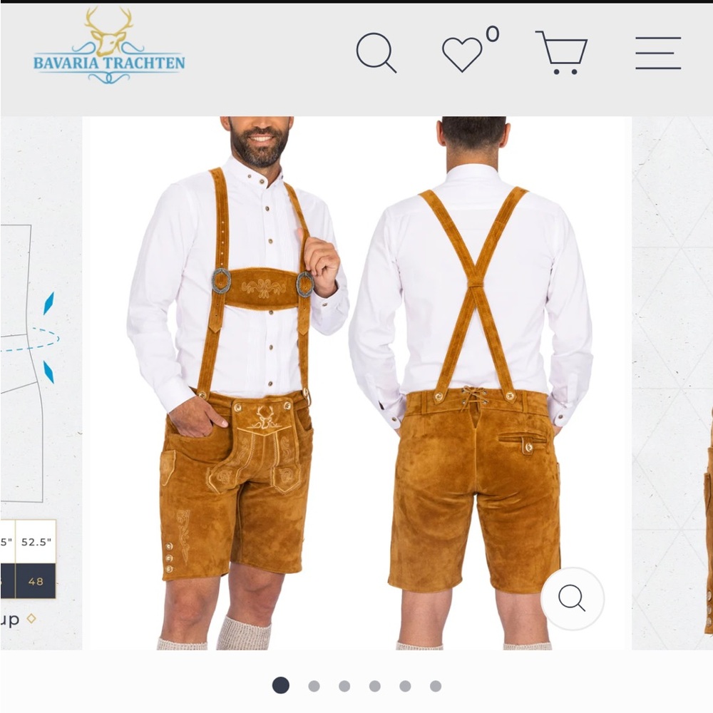 NWT Bavaria Trachten authentic Lederhosen Oktoberfest men’s 34